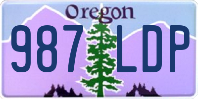 OR license plate 987LDP