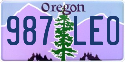 OR license plate 987LEO