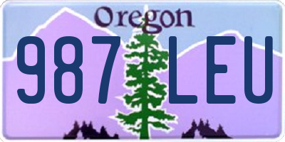 OR license plate 987LEU