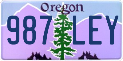 OR license plate 987LEY