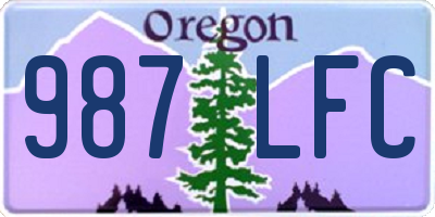 OR license plate 987LFC