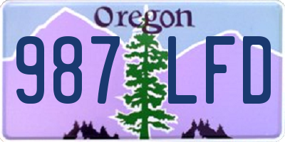 OR license plate 987LFD