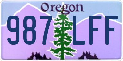 OR license plate 987LFF