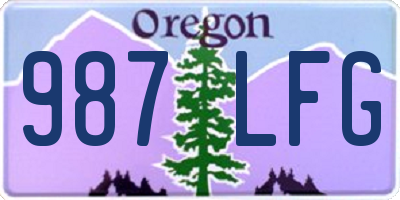 OR license plate 987LFG