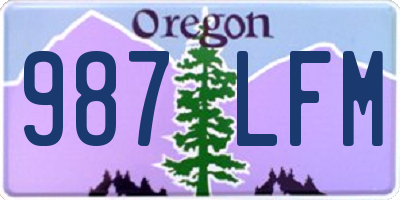OR license plate 987LFM