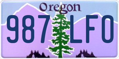OR license plate 987LFO