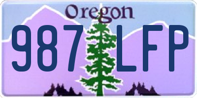 OR license plate 987LFP