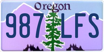 OR license plate 987LFS