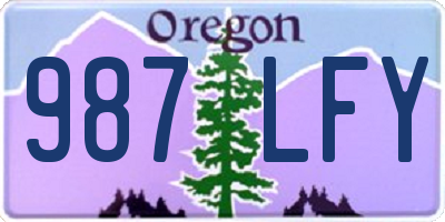 OR license plate 987LFY