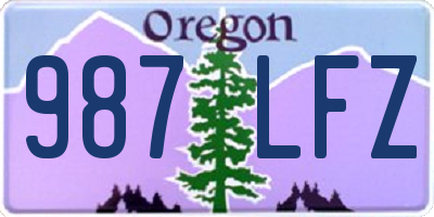 OR license plate 987LFZ