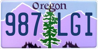 OR license plate 987LGI