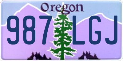OR license plate 987LGJ