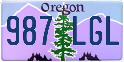 OR license plate 987LGL