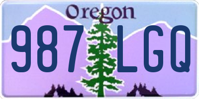OR license plate 987LGQ