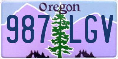 OR license plate 987LGV