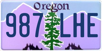 OR license plate 987LHE