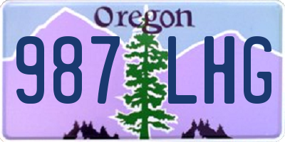OR license plate 987LHG
