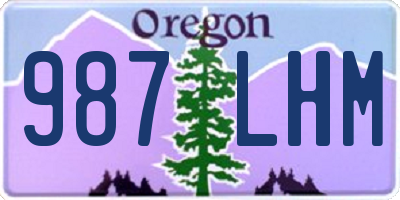 OR license plate 987LHM