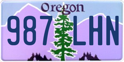 OR license plate 987LHN