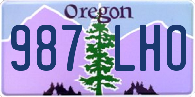OR license plate 987LHO