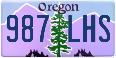 OR license plate 987LHS
