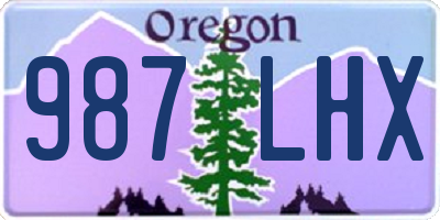 OR license plate 987LHX