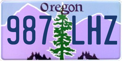OR license plate 987LHZ