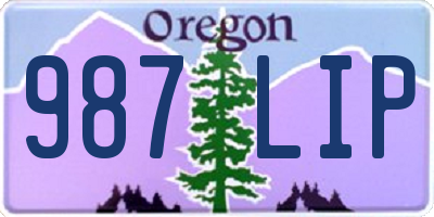 OR license plate 987LIP