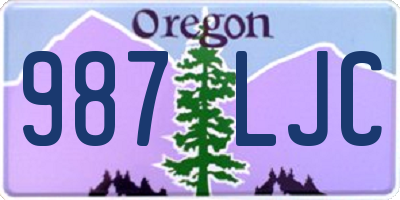 OR license plate 987LJC