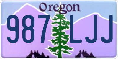 OR license plate 987LJJ
