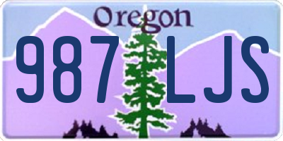 OR license plate 987LJS