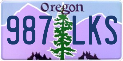 OR license plate 987LKS