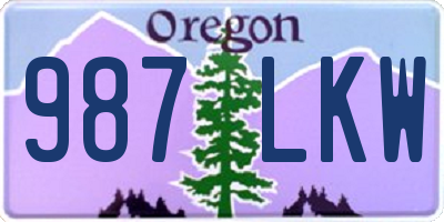 OR license plate 987LKW