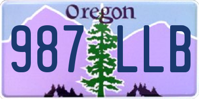OR license plate 987LLB