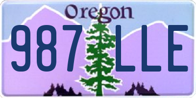 OR license plate 987LLE