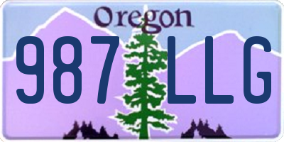 OR license plate 987LLG