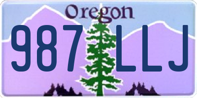 OR license plate 987LLJ