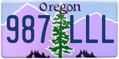 OR license plate 987LLL