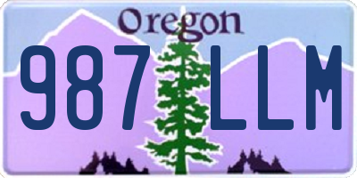 OR license plate 987LLM