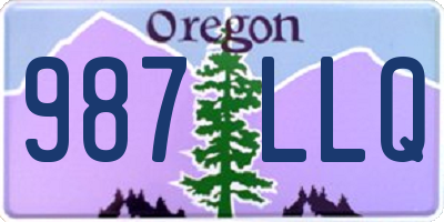 OR license plate 987LLQ