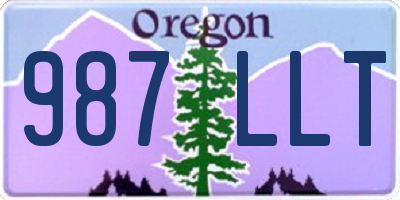 OR license plate 987LLT