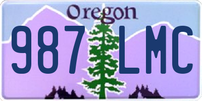 OR license plate 987LMC