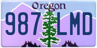 OR license plate 987LMD