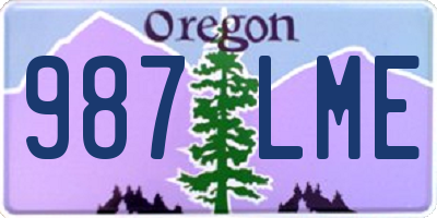 OR license plate 987LME