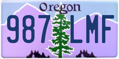 OR license plate 987LMF