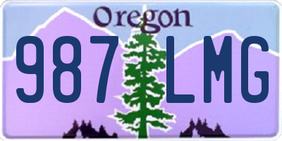 OR license plate 987LMG