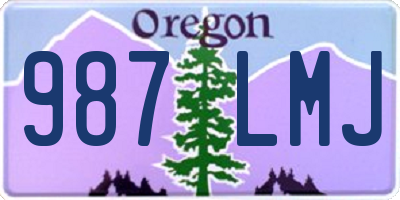 OR license plate 987LMJ