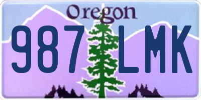 OR license plate 987LMK