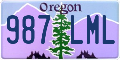 OR license plate 987LML