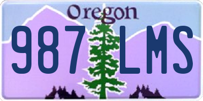 OR license plate 987LMS